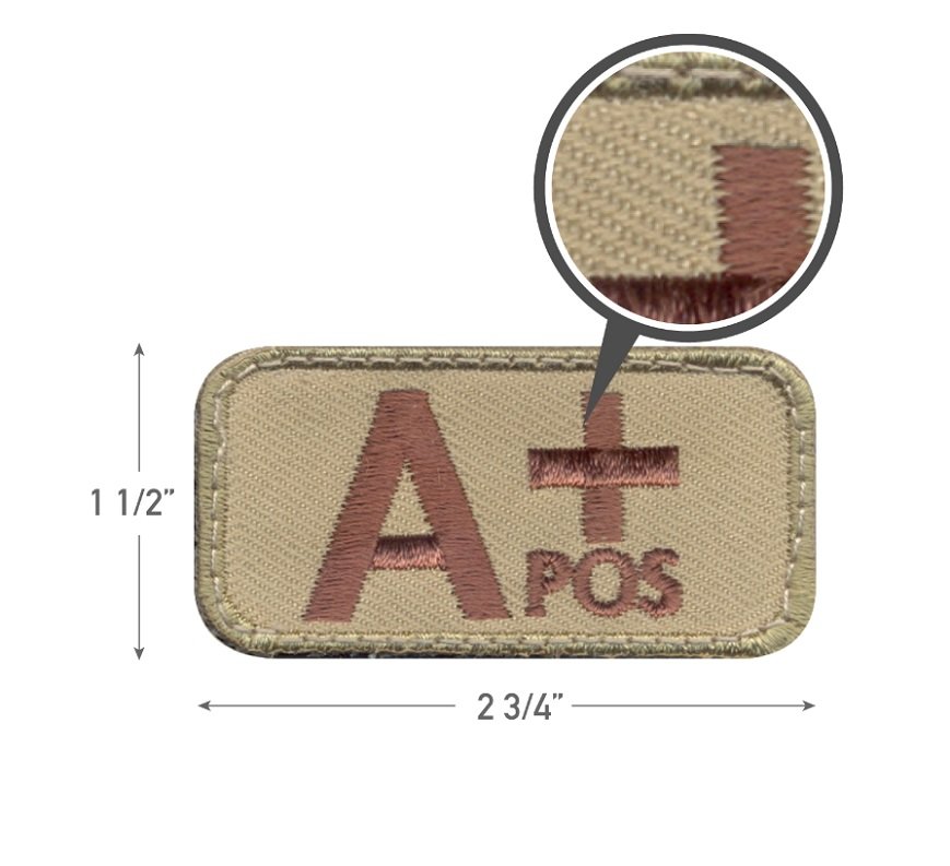 rothco a positive blood type morale patch
