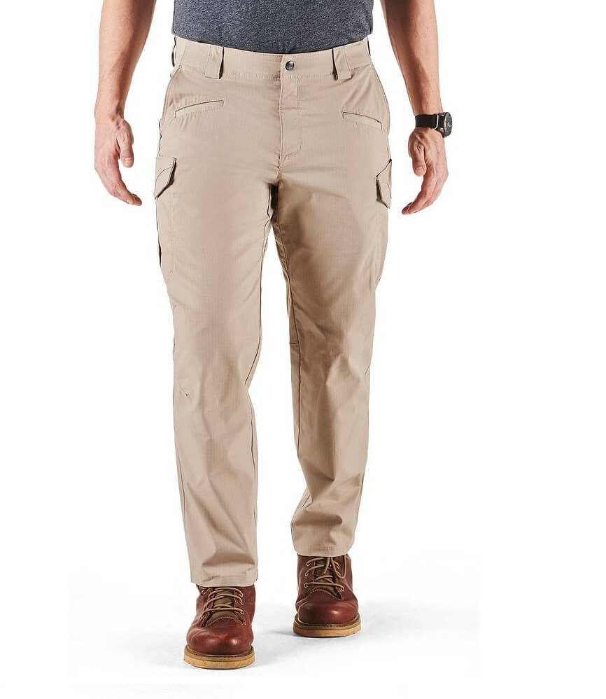 5.11 tactical men's icon cargo pant, flax tac stretch, guessted, teflon finish, style 74521